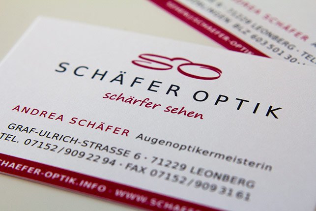 Logo Visitenkarte Schäfer Optik